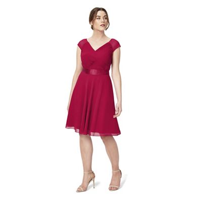 Sizes 12-26 Raspberry anya dress